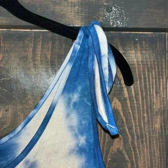 See You Monday Blue‎ Tie-Dye Maxi Dress Boho Summer Beach Vacation M E15 - Picture 6 of 6